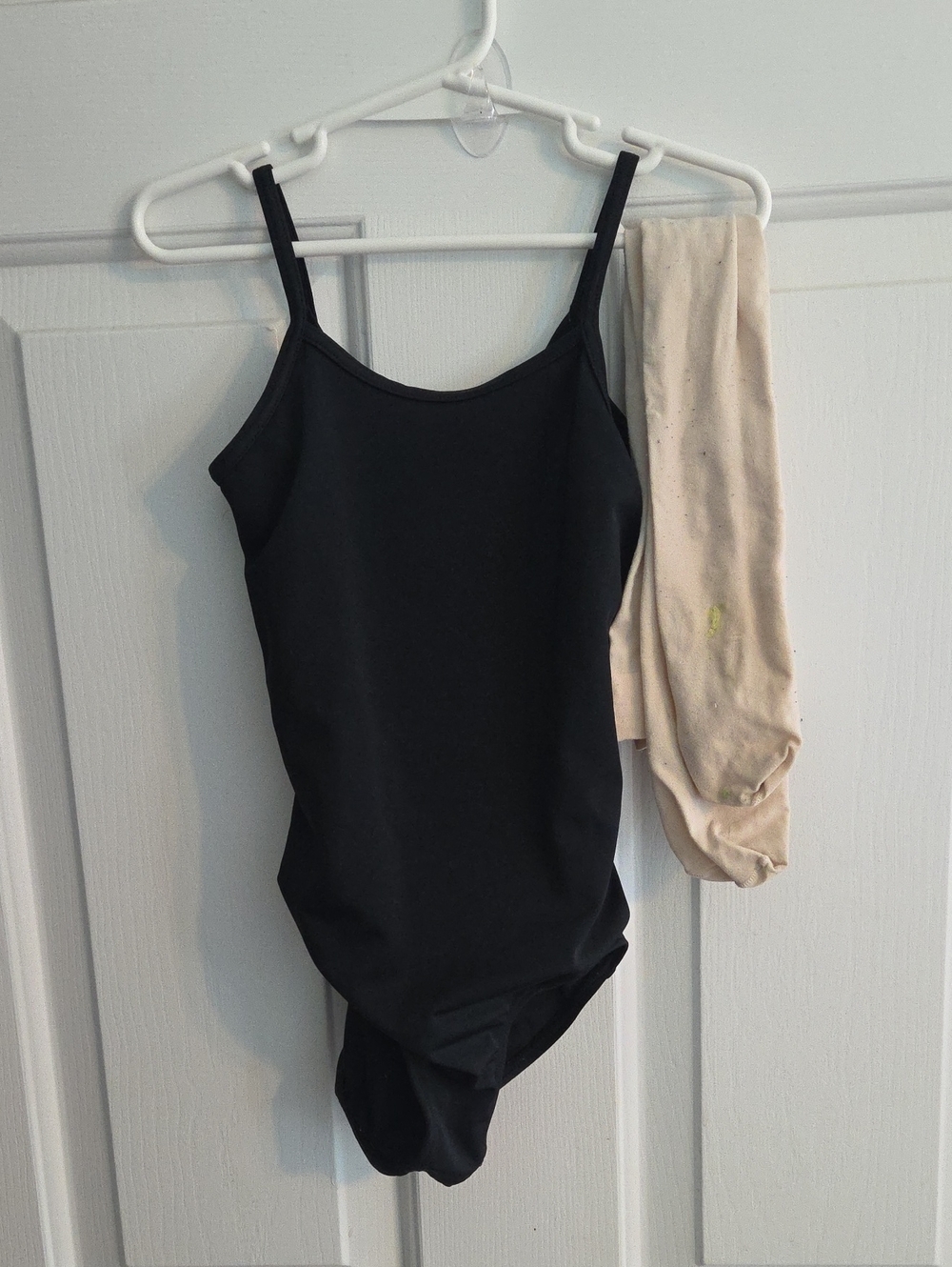 Balera Black Leotard With Nude Tights Bundle Sz SC And IC